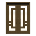 Linea-Piazze Double Custom Steel Doors