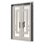 Linea-Piazze Double Custom Steel Doors