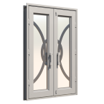 Luna Double Custom Steel Doors