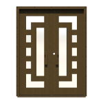 Tre-Linea-Piazze Double Custom Steel Doors