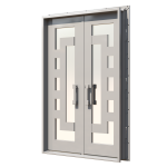 Tre-Linea-Piazze Double Custom Steel Doors