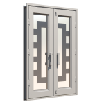 Tre-Linea-Piazze Double Custom Steel Doors