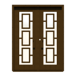 Tre-Piazze Double Custom Steel Doors