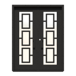 Tre-Piazze Double Custom Steel Doors
