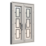 Tre-Piazze Double Custom Steel Doors