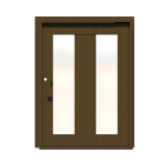 PIVOT DOOR Duale, Door and a Half Extra Wide PIVOT Custom Steel Door