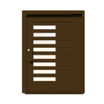 PIVOT DOOR Giusto-Mattone, Door and a Half Extra Wide PIVOT Custom Steel Door