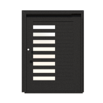 PIVOT DOOR Giusto-Mattone, Door and a Half Extra Wide PIVOT Custom Steel Door