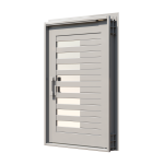 PIVOT DOOR Giusto-Mattone, Door and a Half Extra Wide PIVOT Custom Steel Door