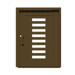 PIVOT DOOR Lato-Mattone, Door and a Half Extra Wide PIVOT Custom Steel Door