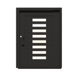 PIVOT DOOR Lato-Mattone, Door and a Half Extra Wide PIVOT Custom Steel Door