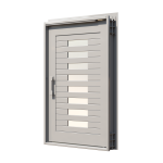 PIVOT DOOR Lato-Mattone, Door and a Half Extra Wide PIVOT Custom Steel Door