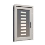 PIVOT DOOR Lato-Mattone, Door and a Half Extra Wide PIVOT Custom Steel Door