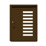 PIVOT DOOR Sinistra-Mattone, Door and a Half Extra Wide PIVOT Custom Steel Door