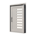 PIVOT DOOR Sinistra-Mattone, Door and a Half Extra Wide PIVOT Custom Steel Door