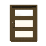 PIVOT DOOR Tre-Finestra, Door and a Half Extra Wide PIVOT Custom Steel Door