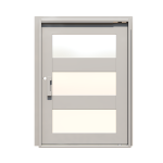 PIVOT DOOR Tre-Finestra, Door and a Half Extra Wide PIVOT Custom Steel Door