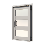 PIVOT DOOR Tre-Finestra, Door and a Half Extra Wide PIVOT Custom Steel Door