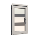 PIVOT DOOR Tre-Finestra, Door and a Half Extra Wide PIVOT Custom Steel Door